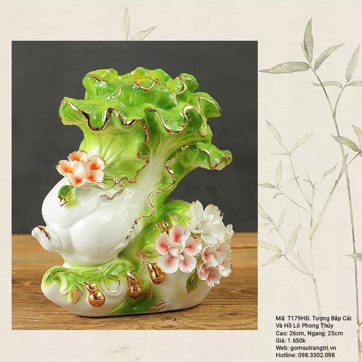 TƯỢNG BẮP CẢI VÀ HỒ LÔ PHONG THỦY